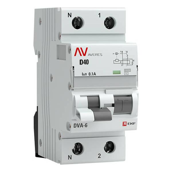 Дифавтомат EKF AVERES 1P+N 40А (D) 6 кА, 100 мА ( AC ), rcbo6-1pn-40D-100-ac-av Дифавтомат EKF AVERES 1P+N 40А (D) 6 кА, 100 мА ( AC ), rcbo6-1pn-40D-100-ac-av