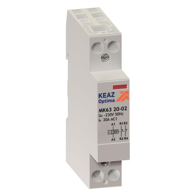 Модульный контактор КЭАЗ OptiDin МК63 1НО 20А 230В AC, 236840 Модульный контактор КЭАЗ OptiDin МК63 1НО 20А 230В AC, 236840