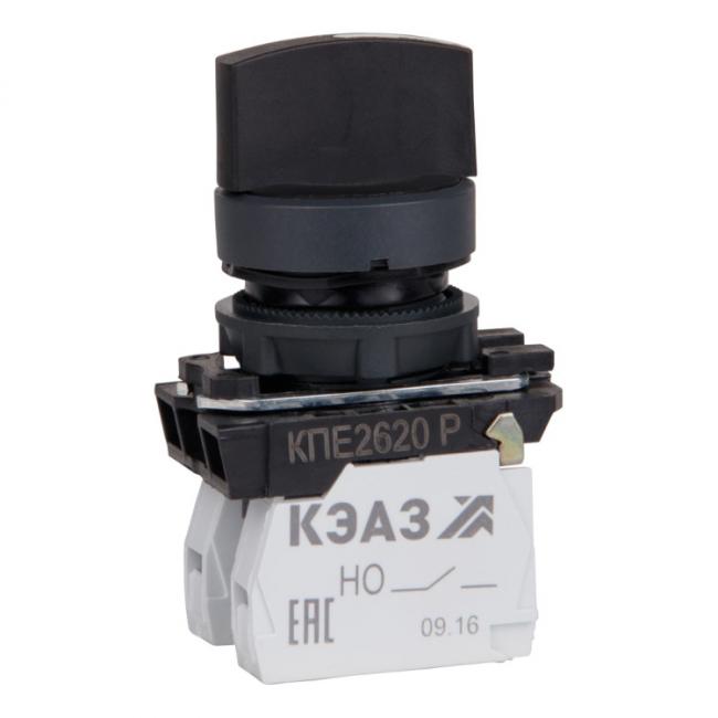 Переключатель КПЕ2620Р-черный-2но+0нз-ручка-фикс-3поз-IP65-КЭАЗ Переключатель КПЕ2620Р-черный-2но+0нз-ручка-фикс-3поз-IP65-КЭАЗ