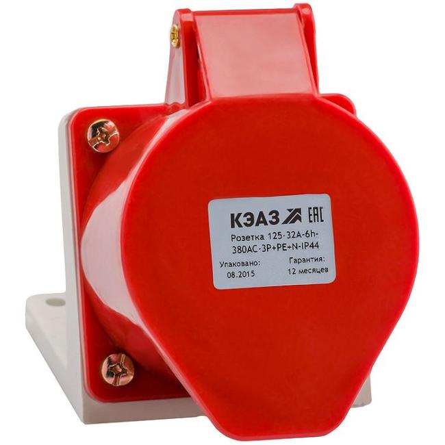 Розетка для монтажа на поверхность 115-16А-6h-380AC-3P+PE+N-IP44 Розетка для монтажа на поверхность 115-16А-6h-380AC-3P+PE+N-IP44