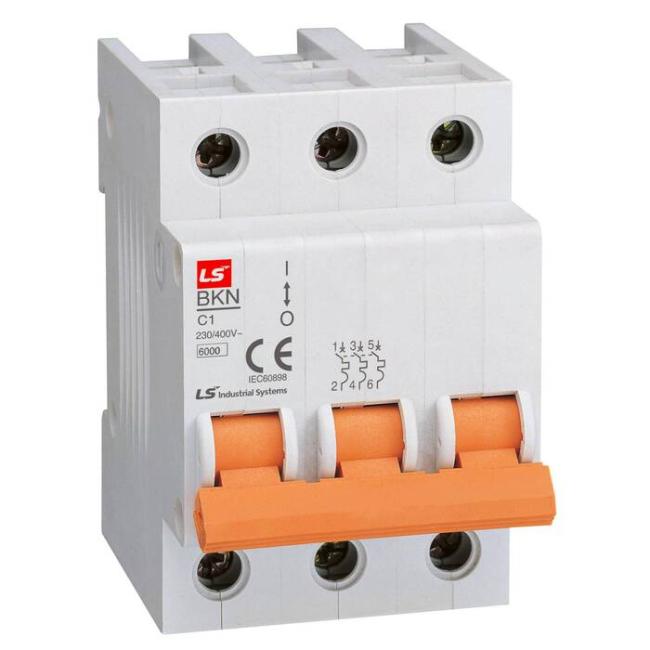 Автоматический выключатель LS Electric BKN 3P 1А (B) 6кА, 061301608B