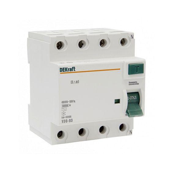 УЗО DEKraft УЗО-03 4P 25А, 30 мА ( AC ), 14078DEK УЗО DEKraft УЗО-03 4P 25А, 30 мА ( AC ), 14078DEK