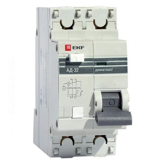 Дифавтомат EKF PROxima 1P+N 50А 4.5 кА, 30 мА ( AC ), DA32-50-30-pro Дифавтомат EKF PROxima 1P+N 50А 4.5 кА, 30 мА ( AC ), DA32-50-30-pro