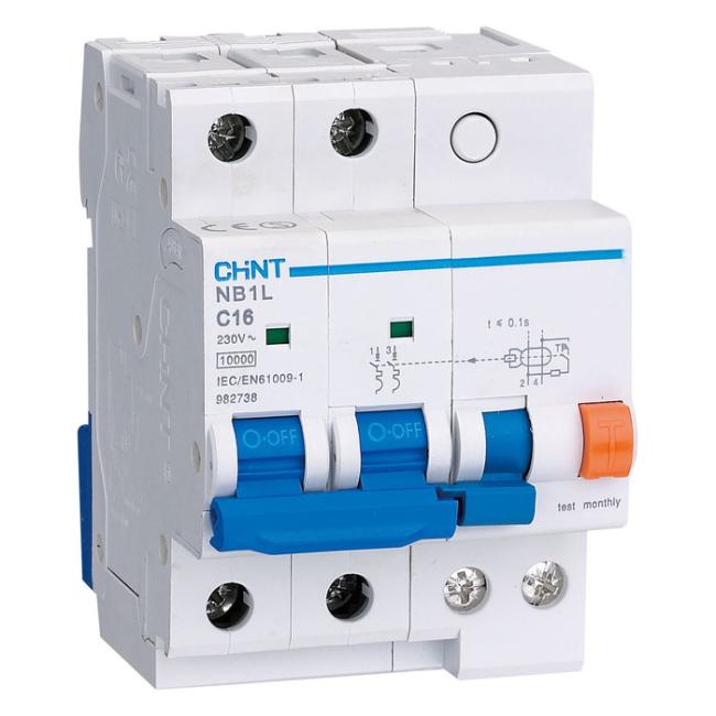 Дифавтомат Chint NB1L 2P 40А (C) 10 кА, 100 мА ( AC ), 205063 Дифавтомат Chint NB1L 2P 40А (C) 10 кА, 100 мА ( AC ), 205063