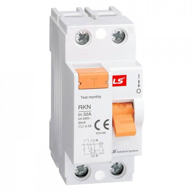 УЗО LS Electric RKN 2P 40А 6 кА, 100 мА, 062203068B УЗО LS Electric RKN 2P 40А 6 кА, 100 мА, 062203068B
