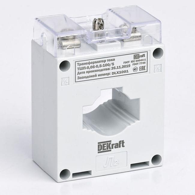 Трансформатор тока DEKraft 250/5А 5ВА, кл.т. 0,5S, 50105DEK Трансформатор тока DEKraft 250/5А 5ВА, кл.т. 0,5S, 50105DEK