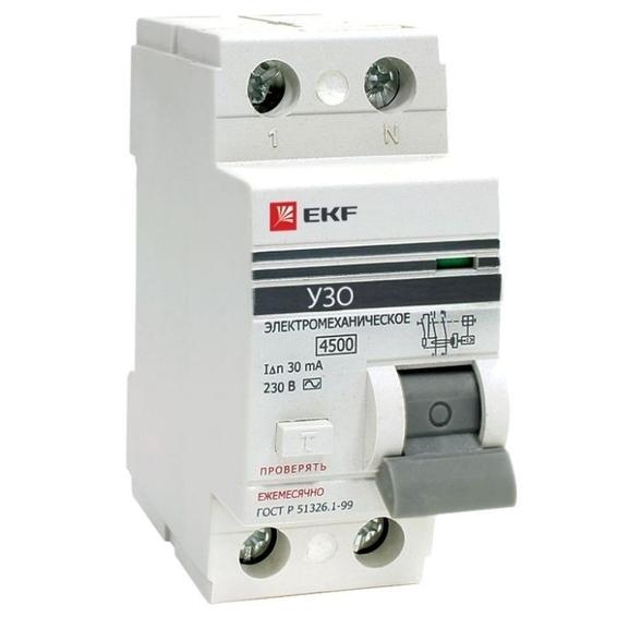 УЗО EKF PROxima 2P 32А 4.5 кА, 100 мА ( AC ), elcb-2-32-100-em-pro УЗО EKF PROxima 2P 32А 4.5 кА, 100 мА ( AC ), elcb-2-32-100-em-pro