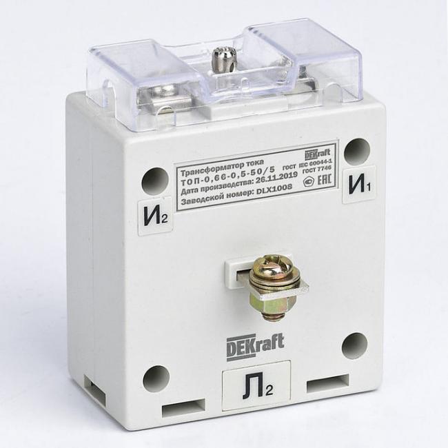 Трансформатор тока DEKraft 75/5А 5ВА, кл.т. 0,5, 50175DEK Трансформатор тока DEKraft 75/5А 5ВА, кл.т. 0,5, 50175DEK