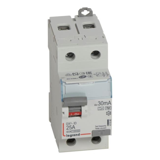 УЗО Legrand DX? 2P 25А 10 кА, 30 мА ( A ), 411590 УЗО Legrand DX? 2P 25А 10 кА, 30 мА ( A ), 411590