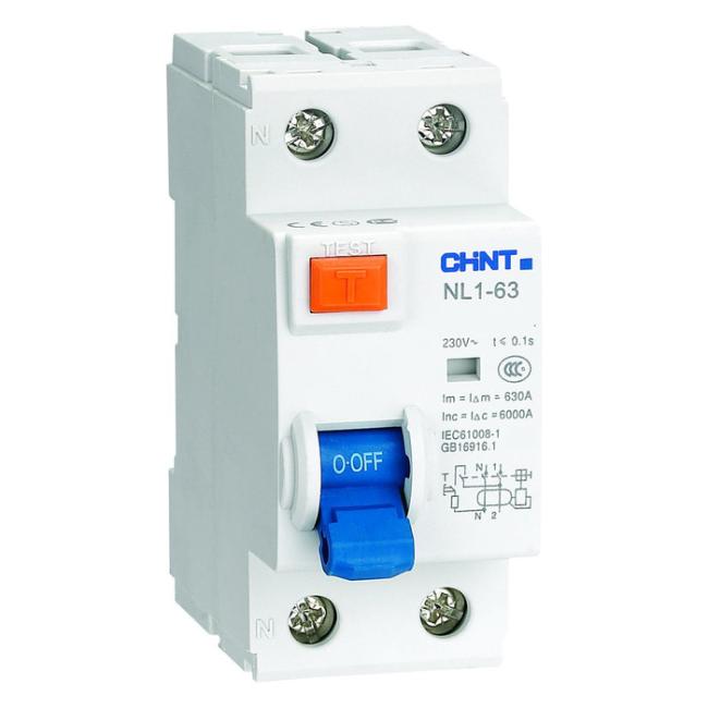 УЗО Chint NL1 2P 16А 10 кА, 10 мА ( AC ), 200825 УЗО Chint NL1 2P 16А 10 кА, 10 мА ( AC ), 200825