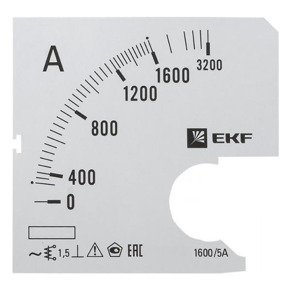 Шкала сменная для A721 1600/5А-1,5 EKF PROxima