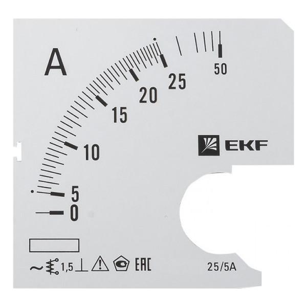 Шкала сменная для A721 25/5А-1,5 EKF PROxima Шкала сменная для A721 25/5А-1,5 EKF PROxima