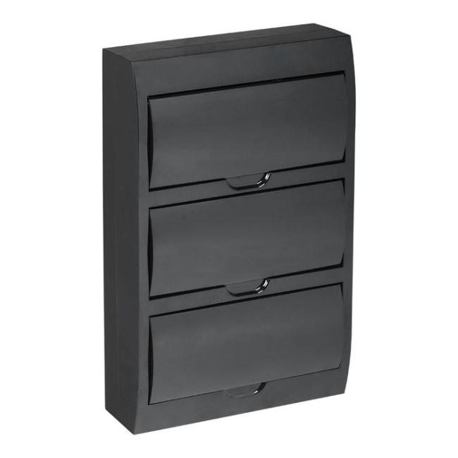KREPTA 3 Корпус пластиковый ЩРН-П-36 IP41 черн. дв черн. IEK