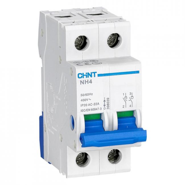 Выключатель нагрузки NH4 2P 100A (CHINT) Выключатель нагрузки NH4 2P 100A (CHINT)