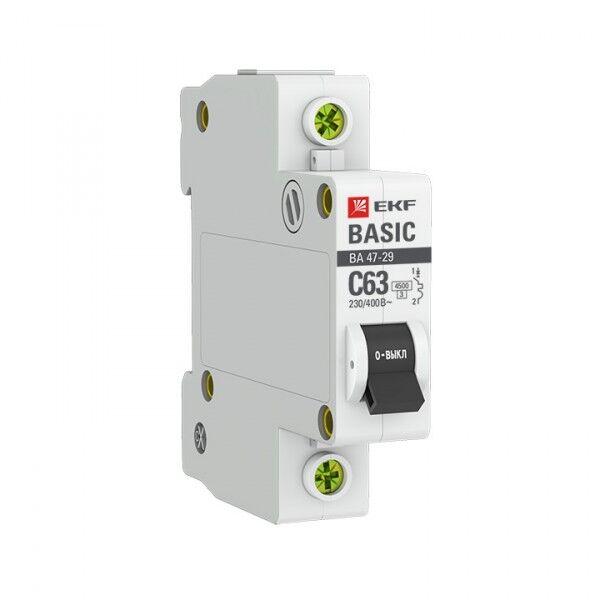 Автоматический выключатель EKF Basic 1P 20А (B) 5кА, mcb4729-1-20-B Автоматический выключатель EKF Basic 1P 20А (B) 5кА, mcb4729-1-20-B