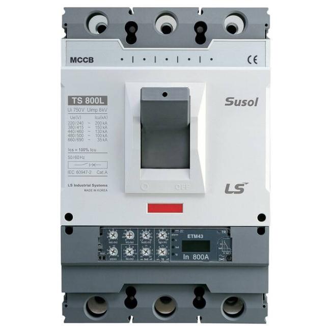 Силовой автомат LSIS TS 800А, ETM43, 100кА, 3P, 800А, 0111003000 Силовой автомат LSIS TS 800А, ETM43, 100кА, 3P, 800А, 0111003000