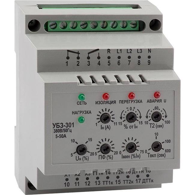 Реле защиты двигателя OptiDin УБЗ-301-10-100-УХЛ4 Реле защиты двигателя OptiDin УБЗ-301-10-100-УХЛ4