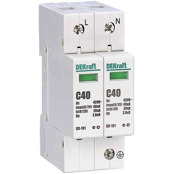 Ограничитель перенапряжений 1P+N 40кА класс C 440В