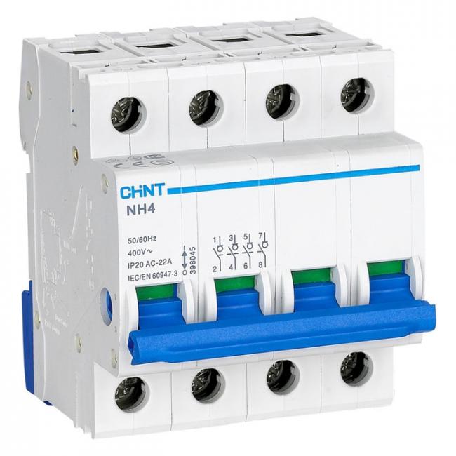 Выключатель нагрузки NH4 4P 100A (CHINT) Выключатель нагрузки NH4 4P 100A (CHINT)