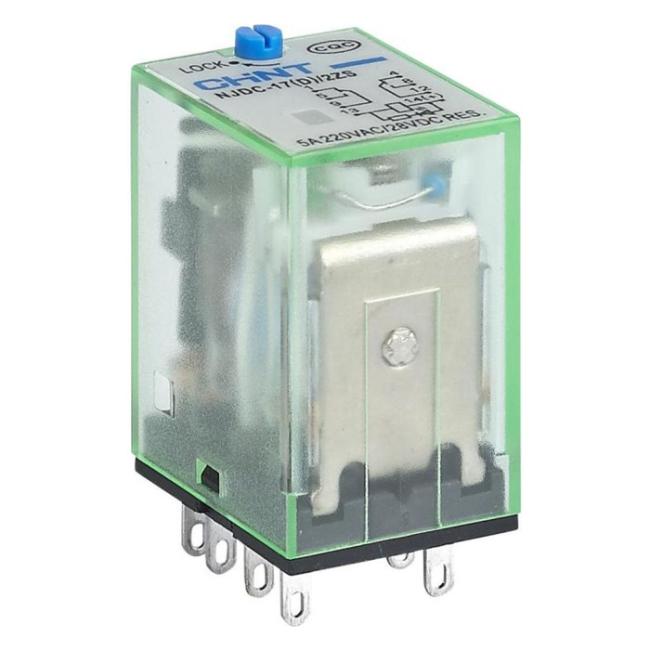 Промежуточное реле с кнопкой тестирования NJDC-17(D)/2Z 2 конт. с инд. LED 10А AC220В (CHINT) Промежуточное реле с кнопкой тестирования NJDC-17(D)/2Z 2 конт. с инд. LED 10А AC220В (CHINT)