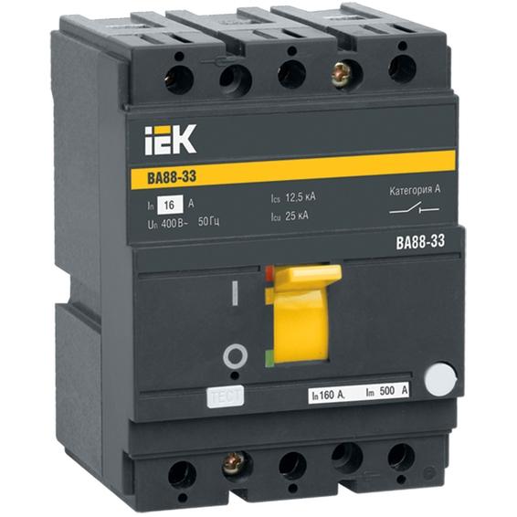 Силовой автомат IEK ВА88 160А, термомагнитный, 35кА, 3P, 63А, SVA20-3-0063 Силовой автомат IEK ВА88 160А, термомагнитный, 35кА, 3P, 63А, SVA20-3-0063