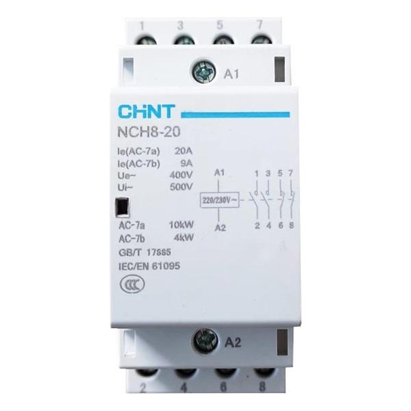 Модульный контактор Chint NCH8 2НО+2НЗ 20А 230В AC, 256087 Модульный контактор Chint NCH8 2НО+2НЗ 20А 230В AC, 256087