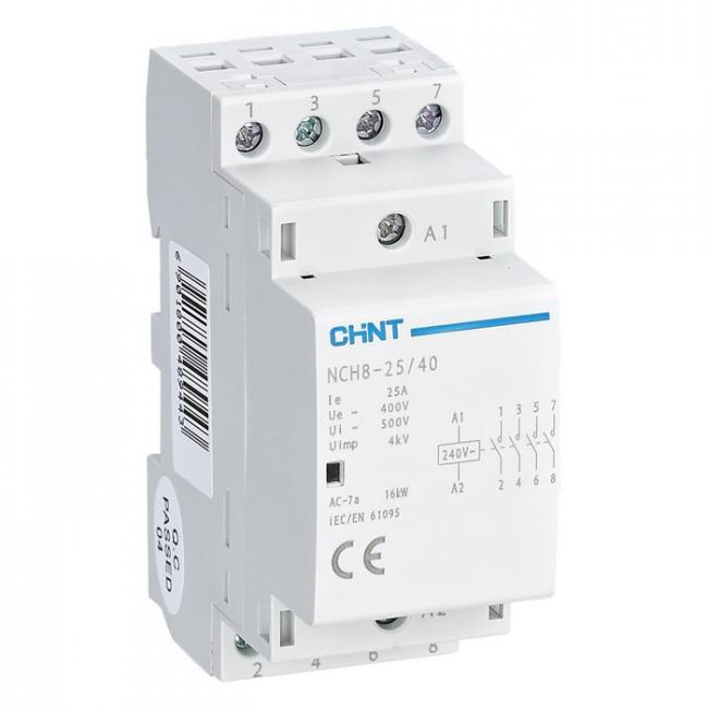 Модульный контактор Chint NCH8 4НО 25А 24В AC, 256090 Модульный контактор Chint NCH8 4НО 25А 24В AC, 256090