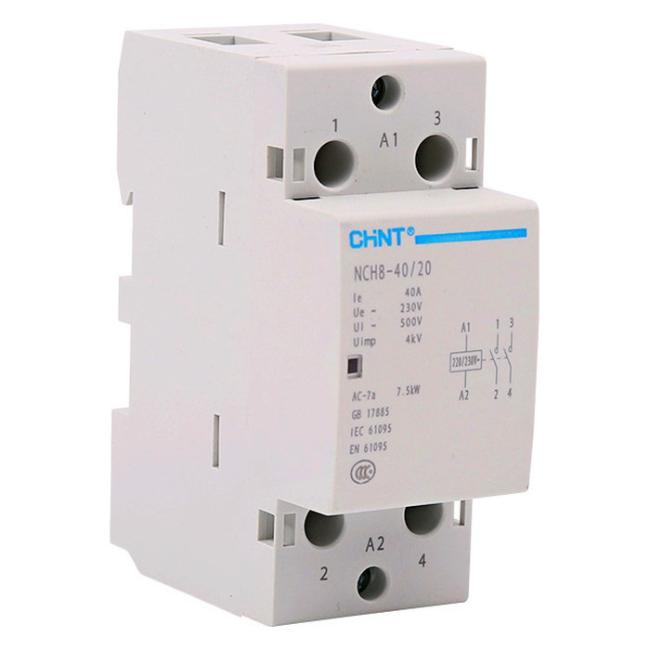 Модульный контактор Chint NCH8 2НО 40А 24В AC, 256082 Модульный контактор Chint NCH8 2НО 40А 24В AC, 256082
