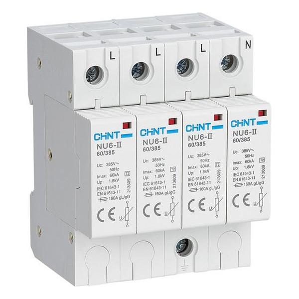 Ограничитель имп. перенапр. NU6-? 4Р In=15kA Uc=460B Im=40kA?CHINT? Ограничитель имп. перенапр. NU6-? 4Р In=15kA Uc=460B Im=40kA?CHINT?