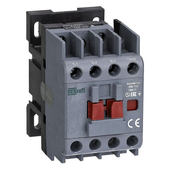 Контактор DEKraft 18А 220.230В AC, 22003DEK Контактор DEKraft 18А 220.230В AC, 22003DEK