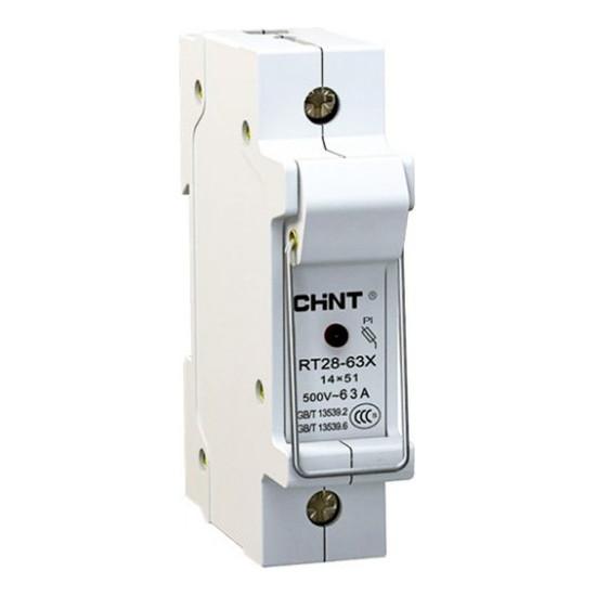 Держатель плавких вставок с индикацией RT28-63X 14х51 3П (CHINT) Держатель плавких вставок с индикацией RT28-63X 14х51 3П (CHINT)