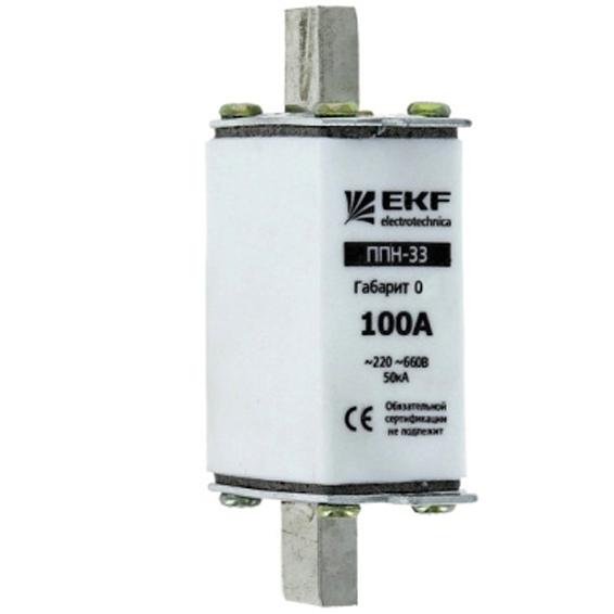 Плавкая вставка ППН-33 100/63А габарит 00С EKF PROxima Плавкая вставка ППН-33 100/63А габарит 00С EKF PROxima