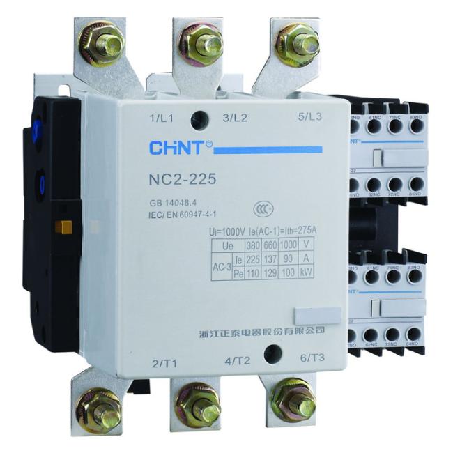Контактор Chint NC2 3P 225А 220-240В AC 110кВт, 671400 Контактор Chint NC2 3P 225А 220-240В AC 110кВт, 671400