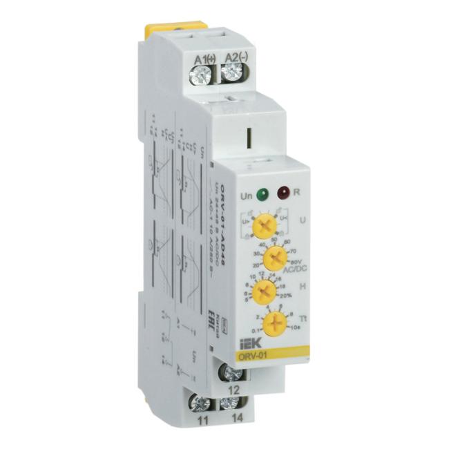 Реле напряжения ORV. 1ф 24-48 В AC/DC IEK Реле напряжения ORV. 1ф 24-48 В AC/DC IEK