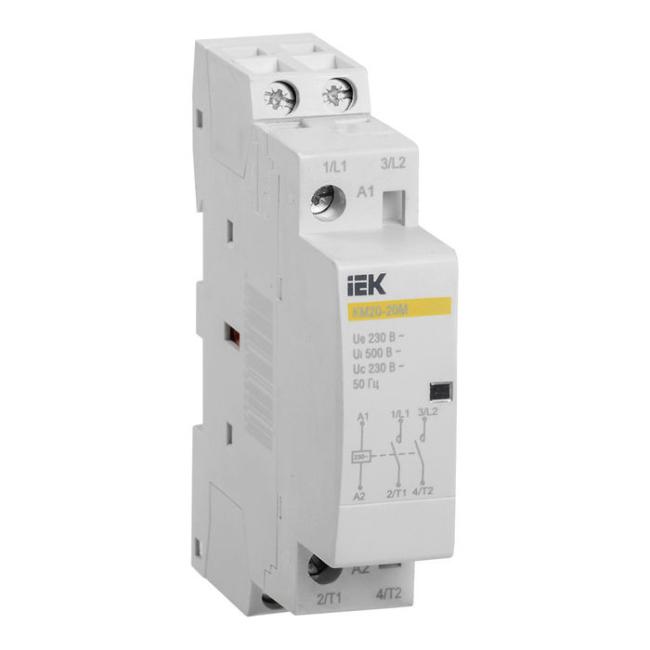 Модульный контактор IEK 2НО 20А 230В AC, MKK11-20-20 Модульный контактор IEK 2НО 20А 230В AC, MKK11-20-20