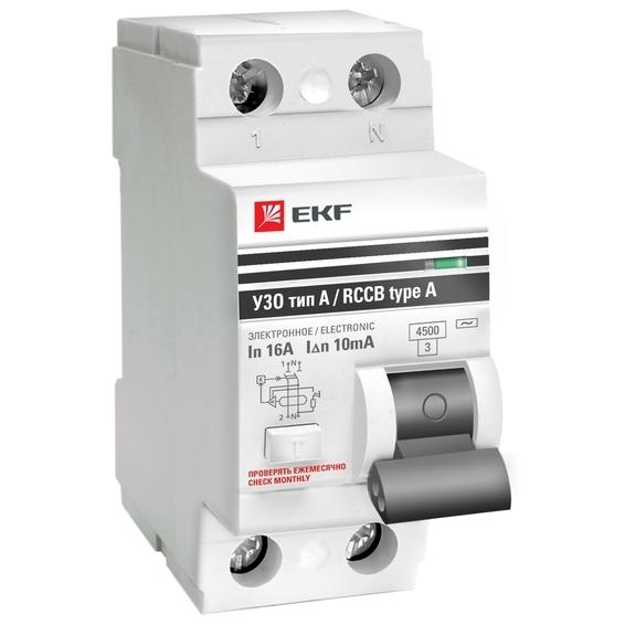 УЗО EKF PROxima 2P 63А 4.5 кА, 30 мА ( A ), elcb-2-63-30-e-a-pro УЗО EKF PROxima 2P 63А 4.5 кА, 30 мА ( A ), elcb-2-63-30-e-a-pro
