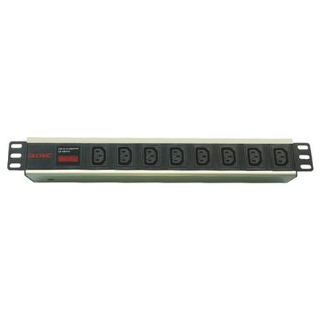 Блок распределения питания для 19 шкафов, 8 розеток IEC60320 С13, самперметром (упак. 1шт) Блок распределения питания для 19 шкафов, 8 розеток IEC60320 С13, самперметром (упак. 1шт)