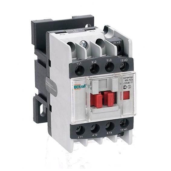 Контактор DEKraft КМ-103 3P 9А 36В AC 4кВт, 22101DEK Контактор DEKraft КМ-103 3P 9А 36В AC 4кВт, 22101DEK