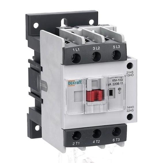 Контактор DEKraft КМ-103 3P 65А 220В AC 30кВт, 22138DEK Контактор DEKraft КМ-103 3P 65А 220В AC 30кВт, 22138DEK
