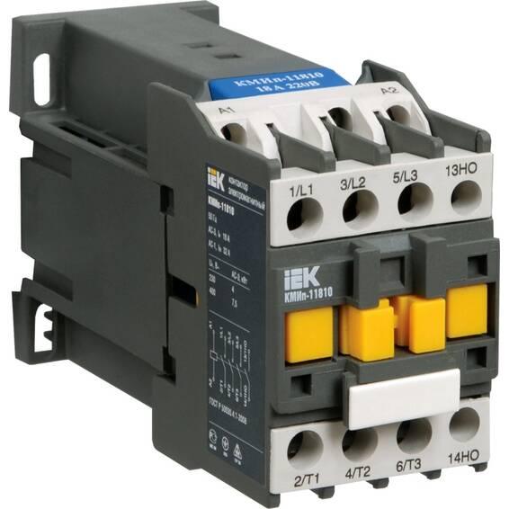 Контактор IEK КМИп 3P 18А 24В DC, KMD11-018-024-10 Контактор IEK КМИп 3P 18А 24В DC, KMD11-018-024-10