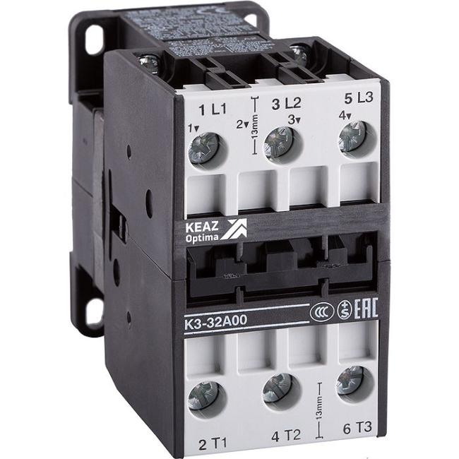 Контактор КЭАЗ OptiStart K3 3P 24А 230В AC 11кВт, 116951 Контактор КЭАЗ OptiStart K3 3P 24А 230В AC 11кВт, 116951