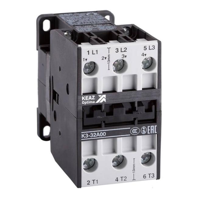 Контактор КЭАЗ OptiStart K3 3P 32А 400В AC 15кВт, 116956 Контактор КЭАЗ OptiStart K3 3P 32А 400В AC 15кВт, 116956