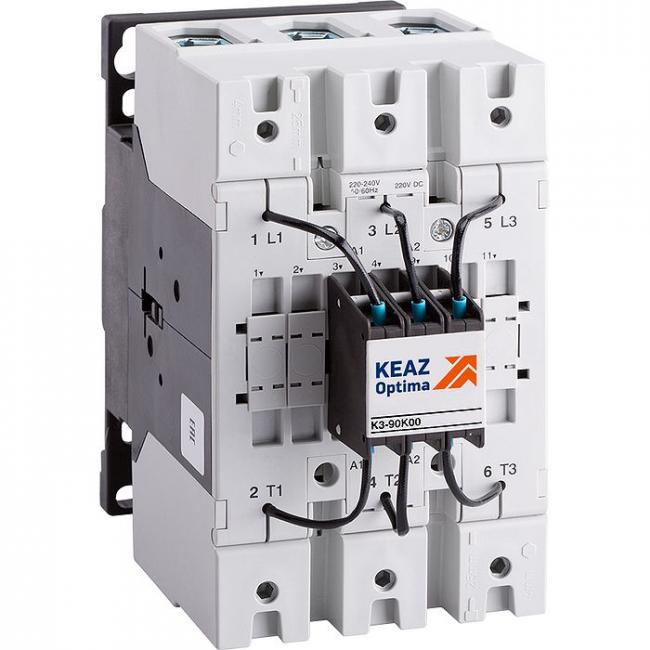 Контактор КЭАЗ OptiStart K3 3P 90А 230В AC 45кВт, 117091 Контактор КЭАЗ OptiStart K3 3P 90А 230В AC 45кВт, 117091