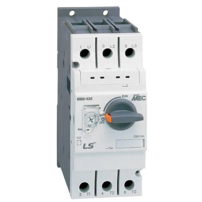 Силовой автомат для защиты двигателя LS Electric MMS-63 10А 3P, термомагнитный расцепитель, 706000100 Силовой автомат для защиты двигателя LS Electric MMS-63 10А 3P, термомагнитный расцепитель, 706000100