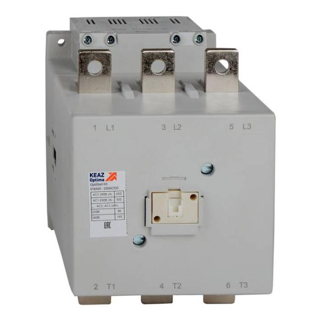Контактор КЭАЗ OptiStart K3 3P 210А 110В AC/DC 110кВт, 117544 Контактор КЭАЗ OptiStart K3 3P 210А 110В AC/DC 110кВт, 117544