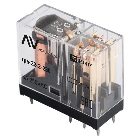 РП slim 22/2 5A 230В AC EKF AVERES РП slim 22/2 5A 230В AC EKF AVERES