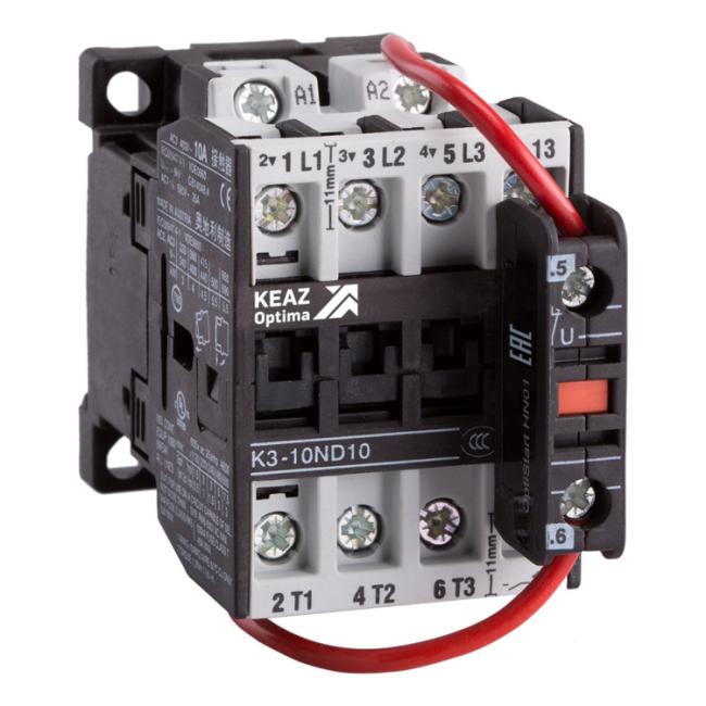 Контактор КЭАЗ OptiStart 3P 18А 24В DC, 117246 Контактор КЭАЗ OptiStart 3P 18А 24В DC, 117246