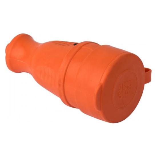 Роз. перенос. с защитной крышкой оранжевая каучуковая 230В 2P+PE 16A IP44 EKF PRO Роз. перенос. с защитной крышкой оранжевая каучуковая 230В 2P+PE 16A IP44 EKF PRO