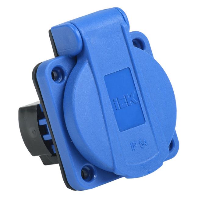 MAGNUM Розетка панельная SCHUKO РП12-3 IP54 синий IEK MAGNUM Розетка панельная SCHUKO РП12-3 IP54 синий IEK