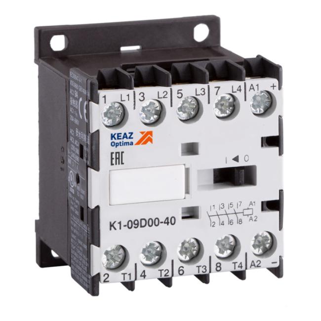 Мини-контактор КЭАЗ OptiStart 3P 9А 24В DC, 117363 Мини-контактор КЭАЗ OptiStart 3P 9А 24В DC, 117363